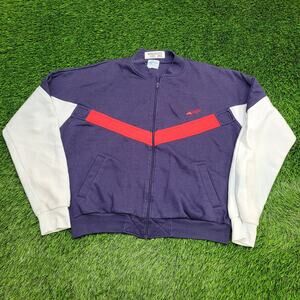 Vintage Dolfin Track Jacket L/XL 25x24 Crop Colorblock Y2K